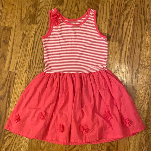 Children’s Place - Pink & White Striped Dress Sz M